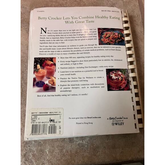 Vtg Betty Crockers Healthy New Choices Cookbook 400 Recipes First Edition Spiral - Picture 2 of 10